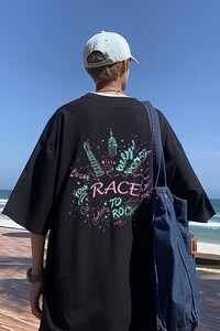 新款纯棉印花短袖t恤男夏季青少年初中高中学生帅气半袖TX527-P25图片