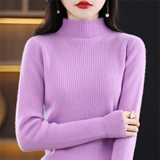 不起球配大衣的高领毛衣女2024冬季修身加厚内搭羊毛衫针织打底衫，女装针织衫/毛衣，暖姿羊绒