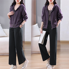 紫罗兰+黑裤