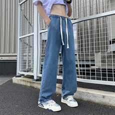 春秋季新款纯色牛仔裤美式潮牌宽松休闲百搭直筒裤，男装牛仔裤，星座410-6（原星座1304-1）