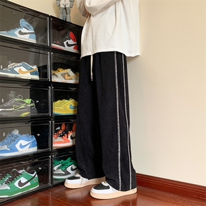 秋季新款高级感休闲裤美式高街潮牌宽松直筒阔腿裤男士 K7496-P35图片