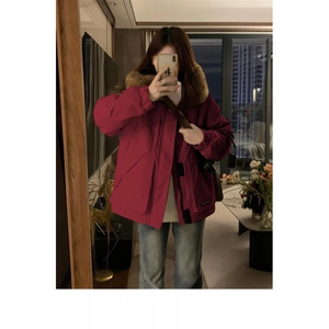 【升级款】派克服工装羽绒棉服oversize面包服外套Y902-P110网图图片
