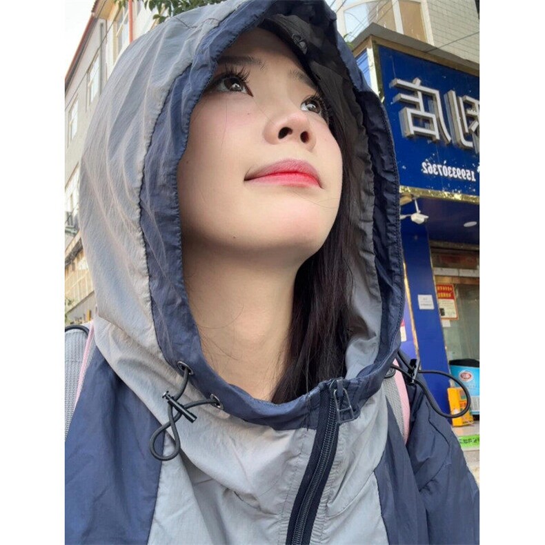 【有货】FSY01CC-特P42轻薄撞色连帽防晒服男女夏季薄款外套,男装防晒衣,星座1007（原301D）