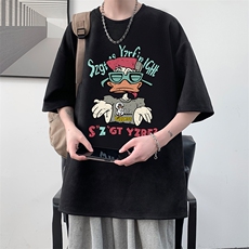 麂皮绒短袖t恤男大码半袖男大皂风JD82380-P25，男装T恤，电商A040