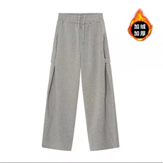 秋冬两件套加绒立领纯色休闲运动卫衣套装男外套阔腿裤TZ1707P96，男装休闲套装，星座1013-5