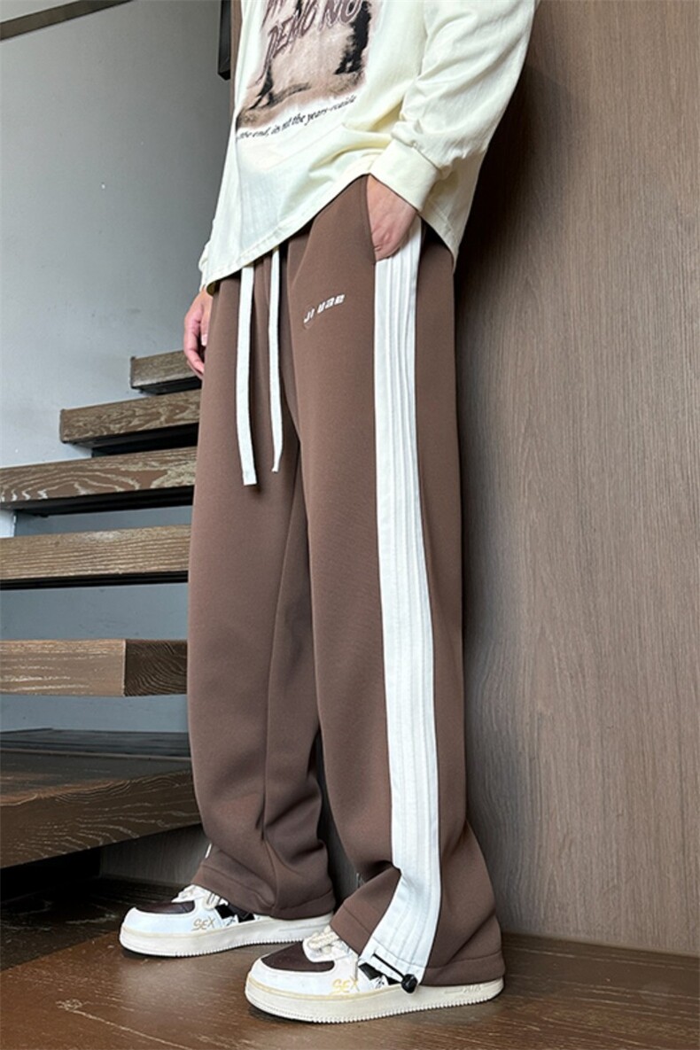 抖音品质港风春季新款简约宽松百搭休闲卫裤A409-1-K9791,男装休闲裤,电商A409-1