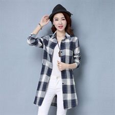 衬衫其他通勤常规长袖中长款修身条纹2021年秋季，女装衬衫，众宇琦