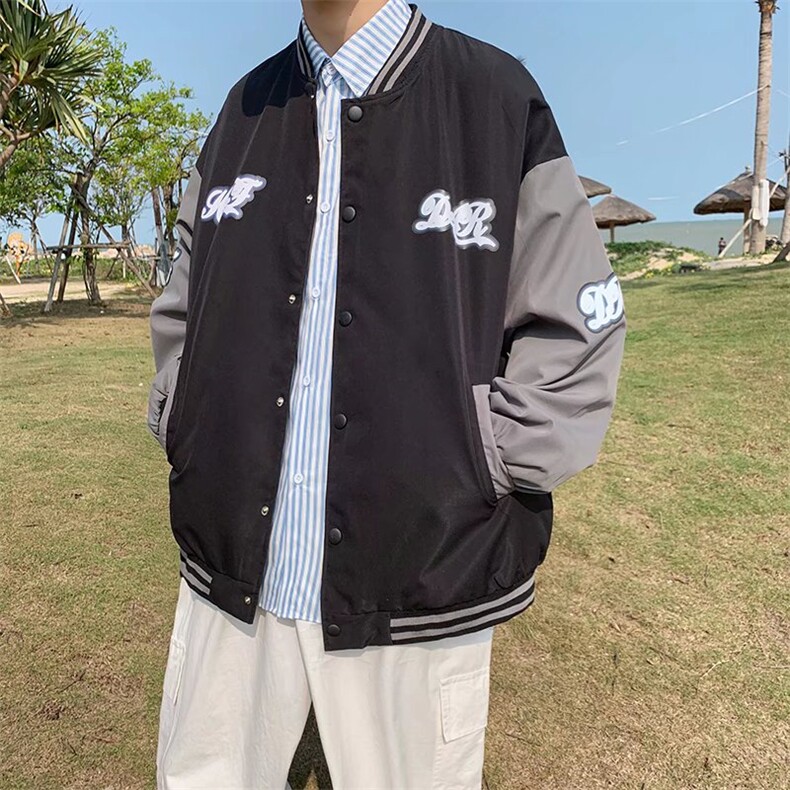 潮流夹克潮男春季棒球领夹克JJ861P44,男装夹克,星座1116-2