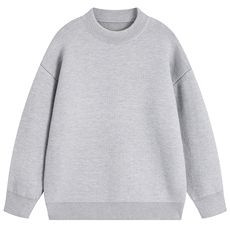 重磅秋冬男女纯色打底针织衫圆领套头半高领毛衣美式复古休闲上衣，男装T恤，电商A486