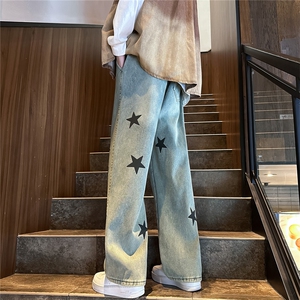 k1064-p55-控78 M-5XL 现货显高显瘦黄泥港风高阶牛仔裤多口袋图片