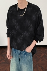 S2605/P35春装新款现货卫衣男新中式套头个性宽松大码T恤上衣，男装T恤，电商A141