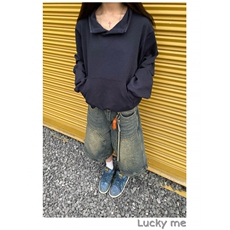 男牛仔裤薄款美式复古高街潮牌五分裤宽松直筒休闲水洗中裤，男装牛仔裤，星座410-7