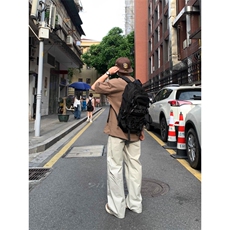 夏季薄款伞兵裤美式复古宽松休闲工装裤男女分割解构设计长裤潮牌，男装工装外套，星座506A