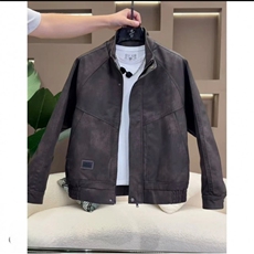 韩版潮流美式复古休闲皮衣立领皮衣外套夹克A329-P8893-P155，男装夹克，电商A329