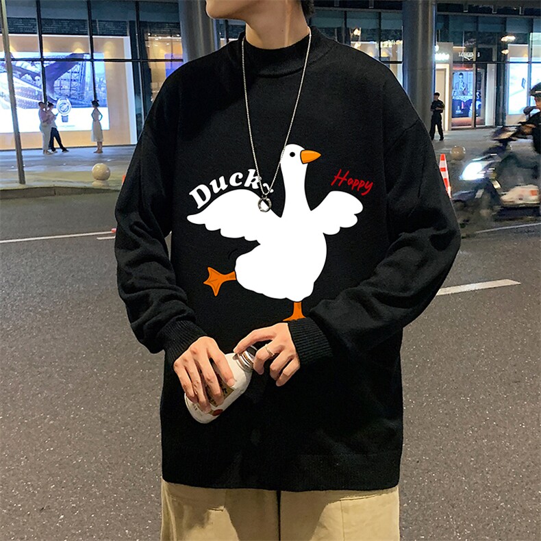 半高领毛衣男士大码针织衫男毛线衣男 M18273-P45 加绒款-P65图片