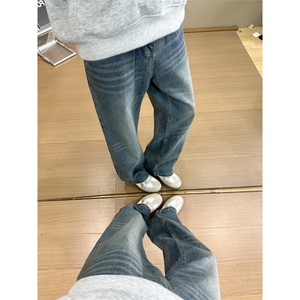 B221美式ins高街宽松直筒牛仔裤 LK25474-特P45控68.8图片