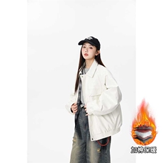 秋冬数据新款双面穿格子皮棉衣美式翻领百搭休闲棉服MF1088P110，男装皮衣，电商A128