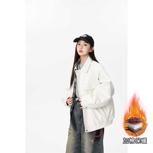 秋冬数据新款双面穿格子皮棉衣美式翻领百搭休闲棉服MF1088 P110图片
