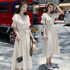 十一少女lii3.15新品”春风吹“挂脖气质俏皮碎花长裙连衣裙，女装连衣裙，依多米
