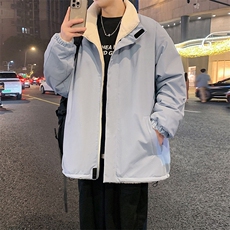 双面穿中性风棉衣男二开宽松连帽加厚棉袄DSA157B-M8960-特P90，男装棉衣，电商A157B
