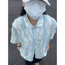2025夏季新款港风夏威夷冰丝沙滩衬衫印花短袖CS309-P30，男装T恤，星座301C-5