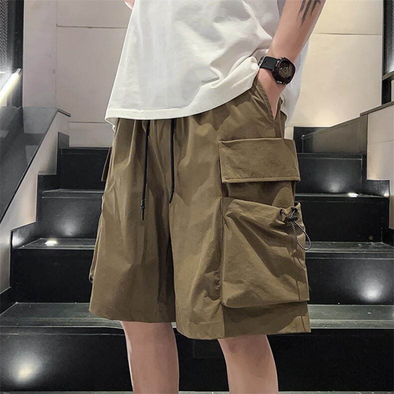 高品夏季工装短裤男纯色宽松大码运动五分裤DSA157B-D607-特P43图片
