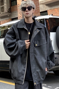 美式复古皮衣外套男春秋季潮牌痞帅宽松PU皮夹克 J2516 P95 控128图片