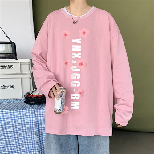 ！秋季打底衫男卫衣男潮流圆领纯棉长袖T恤男CX292-P25图片