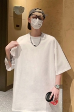220g精梳棉重磅纯棉短袖t恤宽松百搭男女基础款insTX601-特P22，男装T恤，电商A178