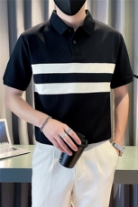 现货2025夏季新款社会小伙拼色polo衫男短袖T恤TX07P55控78，男装T恤，电商B276A