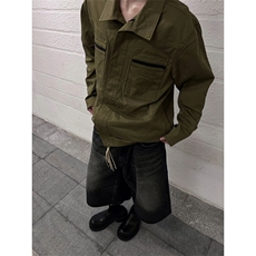 【有货】军绿色工装外套男款高级感痞帅夹克HY195CC-特P65，男装夹克，星座1007（原301D）