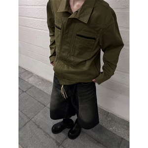 【有货】军绿色工装外套男款高级感痞帅夹克HY195CC-特P65图片