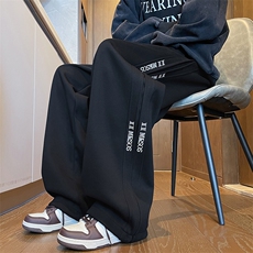K936P50加绒60美式休闲长裤男直筒宽松男生运动阔腿裤，男装卫衣，星座304A-1