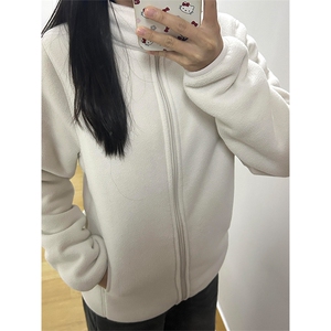 高品 情侣保暖羊羔绒双层复合摇粒绒立领夹克外套男女 A1262-P56图片