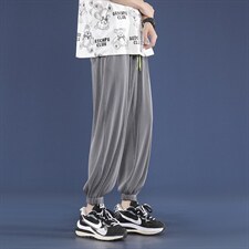 2023夏季薄款休闲裤男冰丝新款潮流九分长裤2011-特批32，男装休闲裤，星座718-1