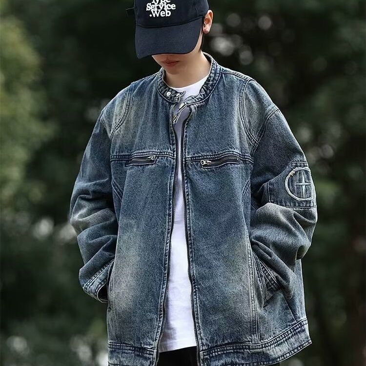 1506/Q30130/P78水洗牛仔复古外套宽松大码,女装短外套,星座1506