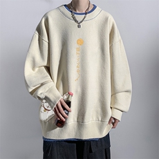 控78假两件毛衣男大码加绒针织衫男毛线衣M80013-P55加绒P70，男装针织衫/毛衣，电商A040