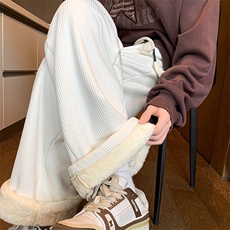 8XL-M加绒裤子加厚休闲长裤冬季加肥加大码直筒裤KZ1903P50加绒60，男装休闲裤，电商B238