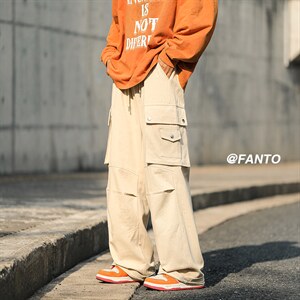 CF05-P60控78 M-5XL 棉 多口袋拖地工装裤图片