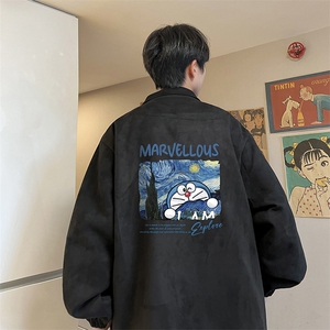 麂皮绒夹克男大码立领褂子外套JK85391-P68 加绒款-P78图片