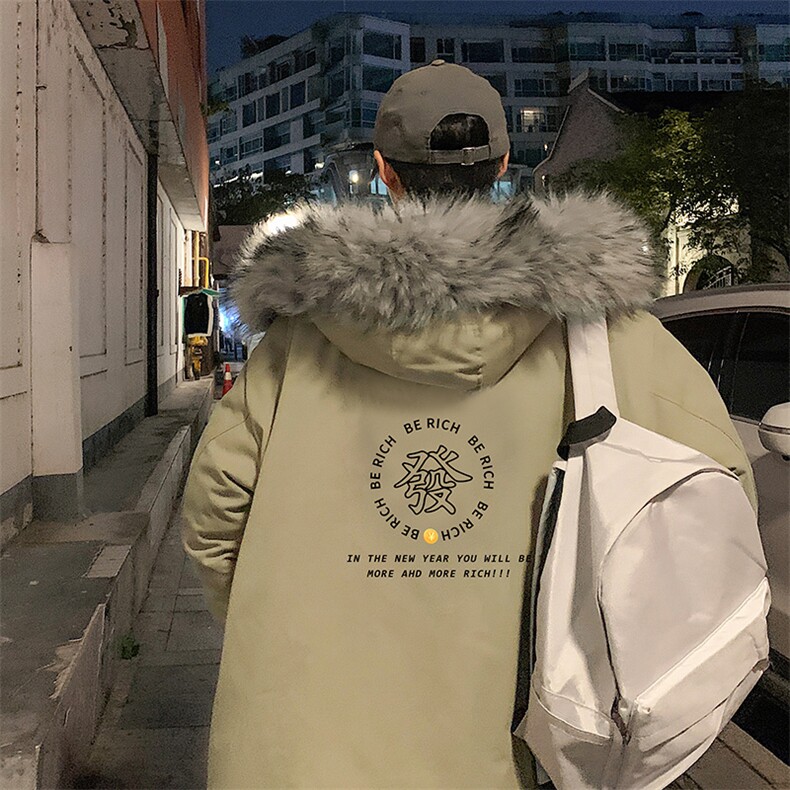 MM48163-P130冬季大毛领棉衣男士大码加厚棉袄男棉服,男装棉衣,电商A040