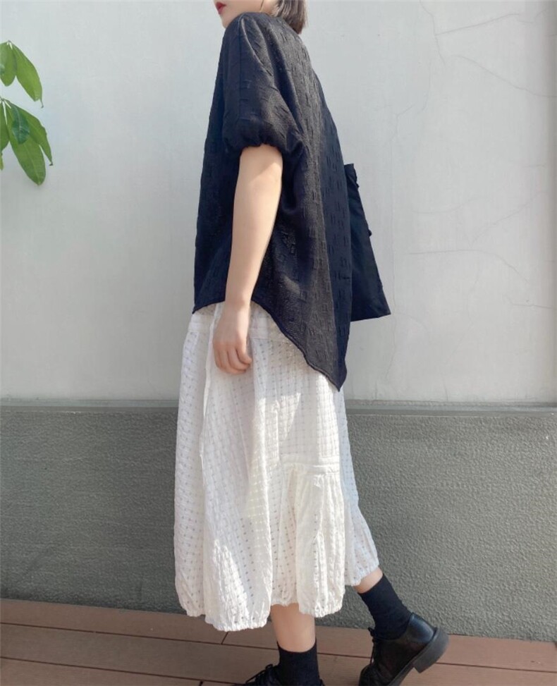 长春花篮，提花针织面料，黑色，白色，蓝色ML，其它，with E Q