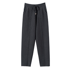 2025年秋季新款百搭子嘛点双杠萝卜裤，女装休闲裤，宏杨羊绒