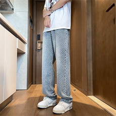 美式复古牛仔裤男夏季薄款裤子美式高街直筒裤NZ15-P45，男装牛仔裤，星座308B-2