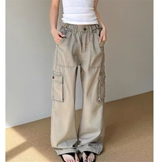 美式多口袋工装裤潮牌痞帅炸街裤子cleanfit休闲裤男女K6105-P60，男装休闲裤，星座412-2
