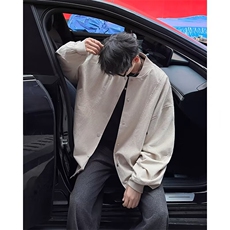 棒球服夹克男士韩版潮流拼接帅气宽松2024冬季ins外套W6220-P56，男装夹克，星座412-3