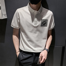 黑色2022精神小伙修身polo衫男士短袖T恤PL505-P48控价68，男装Polo衫，电商A108