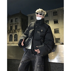 405A美式高街个性金属设计印花满天星棉服MY24912-特批85控158，男装棉衣，星座405A