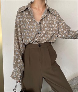 现货，秋季港风碎花衬衣,其它,YEAXIU(6F)