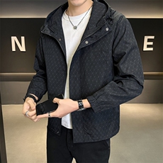 店主风春季满印潮牌连帽男士休闲简约夹克外套，男装夹克，电商B255